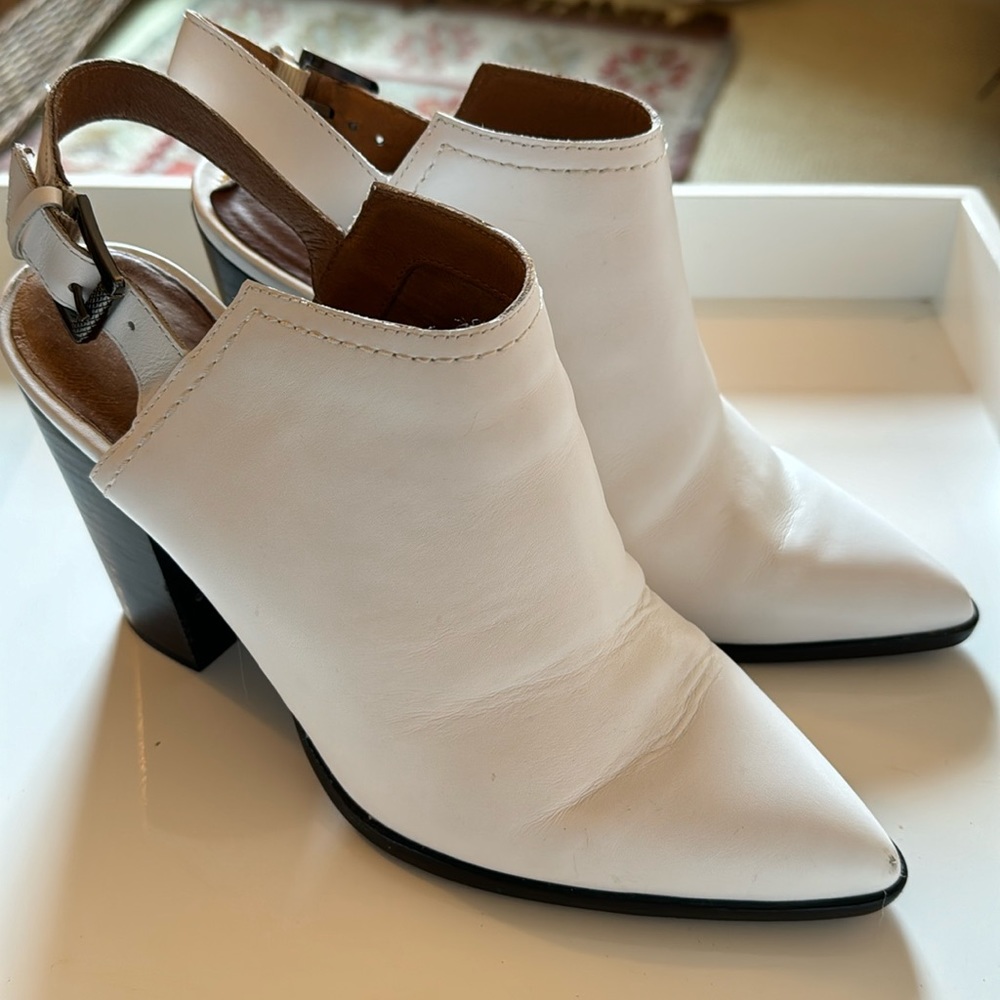 Halogen Heeled White Bootie